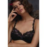 Colette merevítős csipkés melltartó, fekete