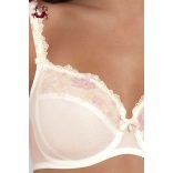 Colette merevítős csipkés melltartó, kristály