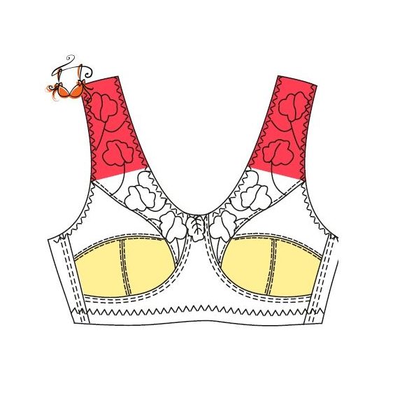 TopComfort tehermentesítő melltartó, fekete