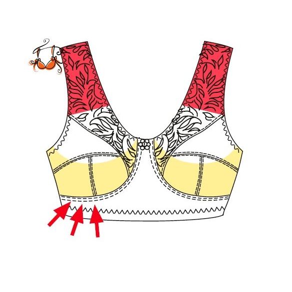 Mylena tehermentesítő melltartó, fekete