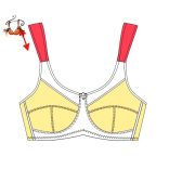 Jana tehermentesítő pamut melltartó, pezsgő