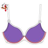 Akciós méretek! - Készleten-Sitina puha szivacsos melltartó, fekete