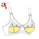 Safina komfort melltartó, vékony pántos, fekete