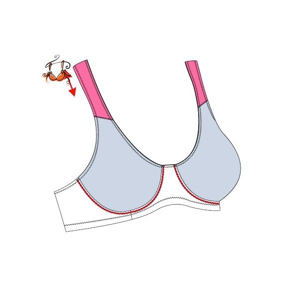 Akciós méretek! - Twin merevítős komfort melltartó, testszín