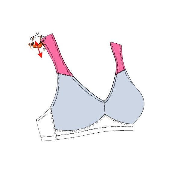 Akciós méretek! - Twin merevítő nélküli komfort melltartó, fehér