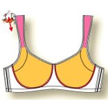 Akciós méretek! - Momentum merevítős sportmelltartó, desert