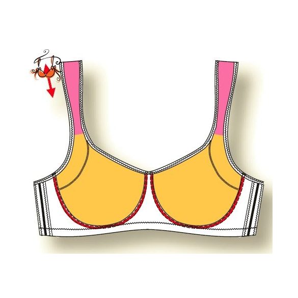 Akciós méretek! - Momentum merevítős sportmelltartó, desert