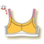 Momentum merevítő nélküli sportmelltartó, desert