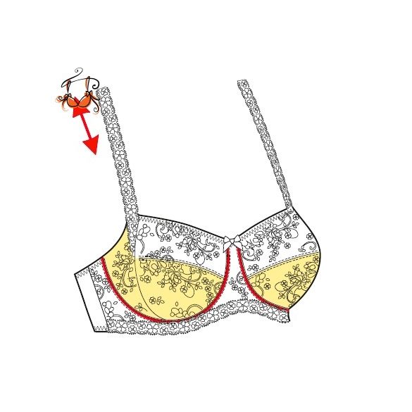 Akciós méretek! - Lace Rose merevítős csipke melltartó, pezsgő