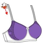 Lace Rose szivacsos melltartó, fekete