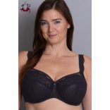 Selma nagyméretű csipke melltartó, fekete