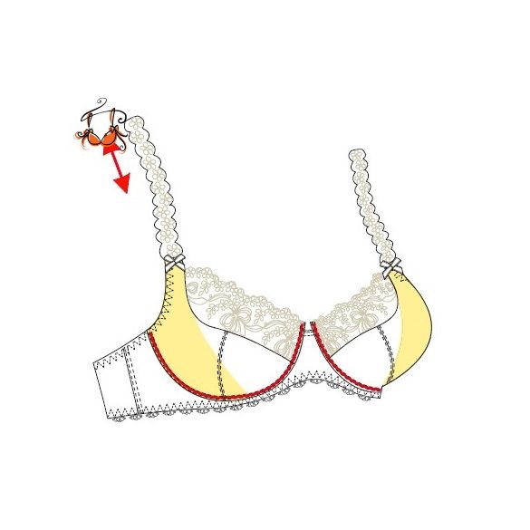 Akciós méretek! - Scarlett csipkés melltartó, fehér