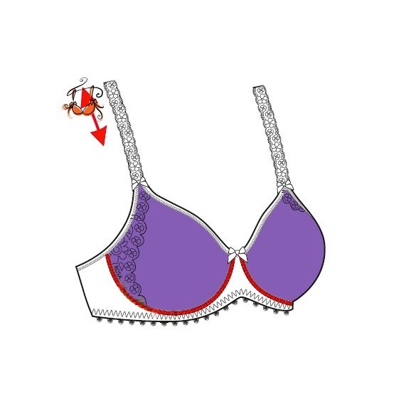 Akciós méretek! - Scarlett szivacsos melltartó, fekete