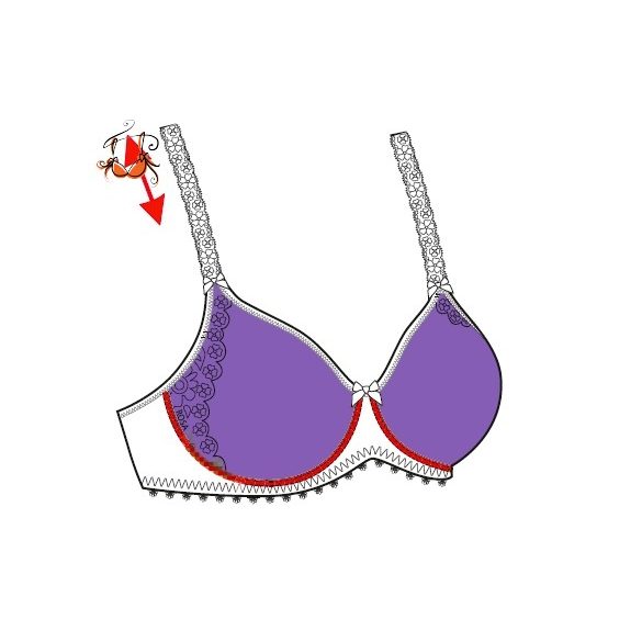 Akciós méretek! - Scarlett spacer melltartó, purple haze