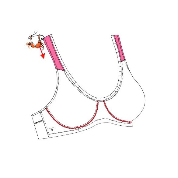 Akciós méretek! - Twin firm merevítős melltartó, fekete