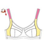 Sophia merevítő nélküli melltartó, fekete