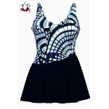 Akciós méretek! - Sosana Blue Fun egyrészes szoknyás fürdőruha, Anita