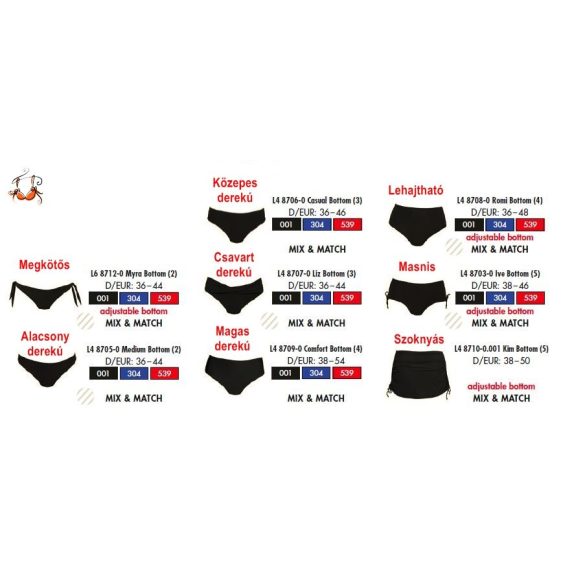 Akciós méretek! - Hermine bikini felső, fekete