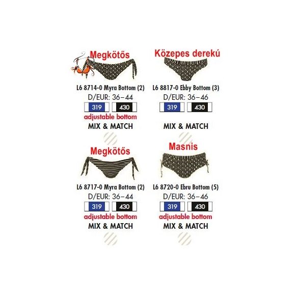 Akciós méretek! - Hermine bikini felső, fekete