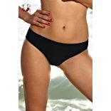 Közepes derekú bikini alsó, fekete