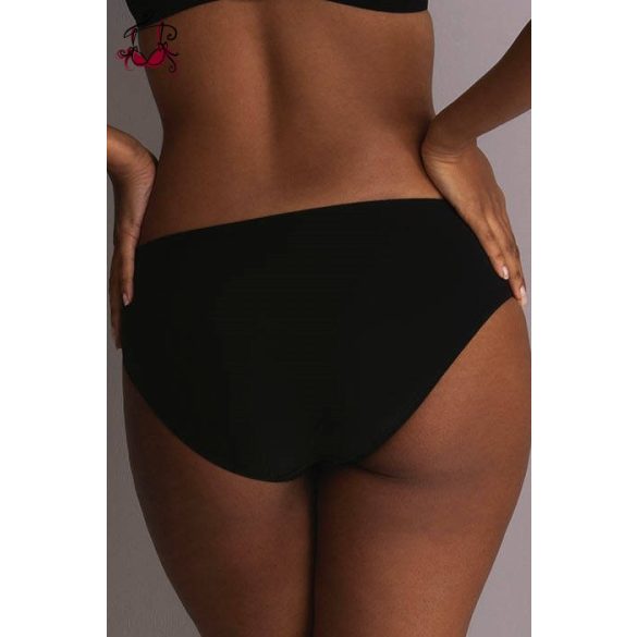 Magas derekú bikini alsó, fekete