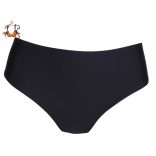 Magas derekú bikini alsó, fekete