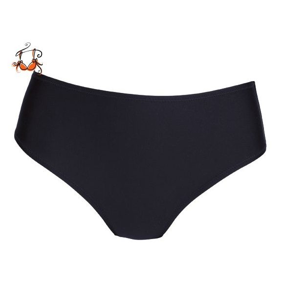 Magas derekú bikini alsó, fekete