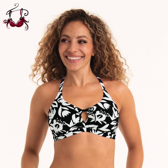 Sara állítható bikini felső, fekete, Rosa Faia